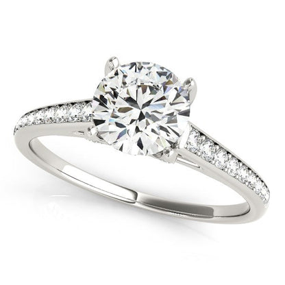 14k White Gold Diamond Engagement Ring With Cathedral Design (1 1/3 cttw) by Bids.com