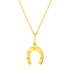 14K Yellow Gold Necklace with Horseshoe - necklaces