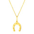 14K Yellow Gold Necklace with Horseshoe 