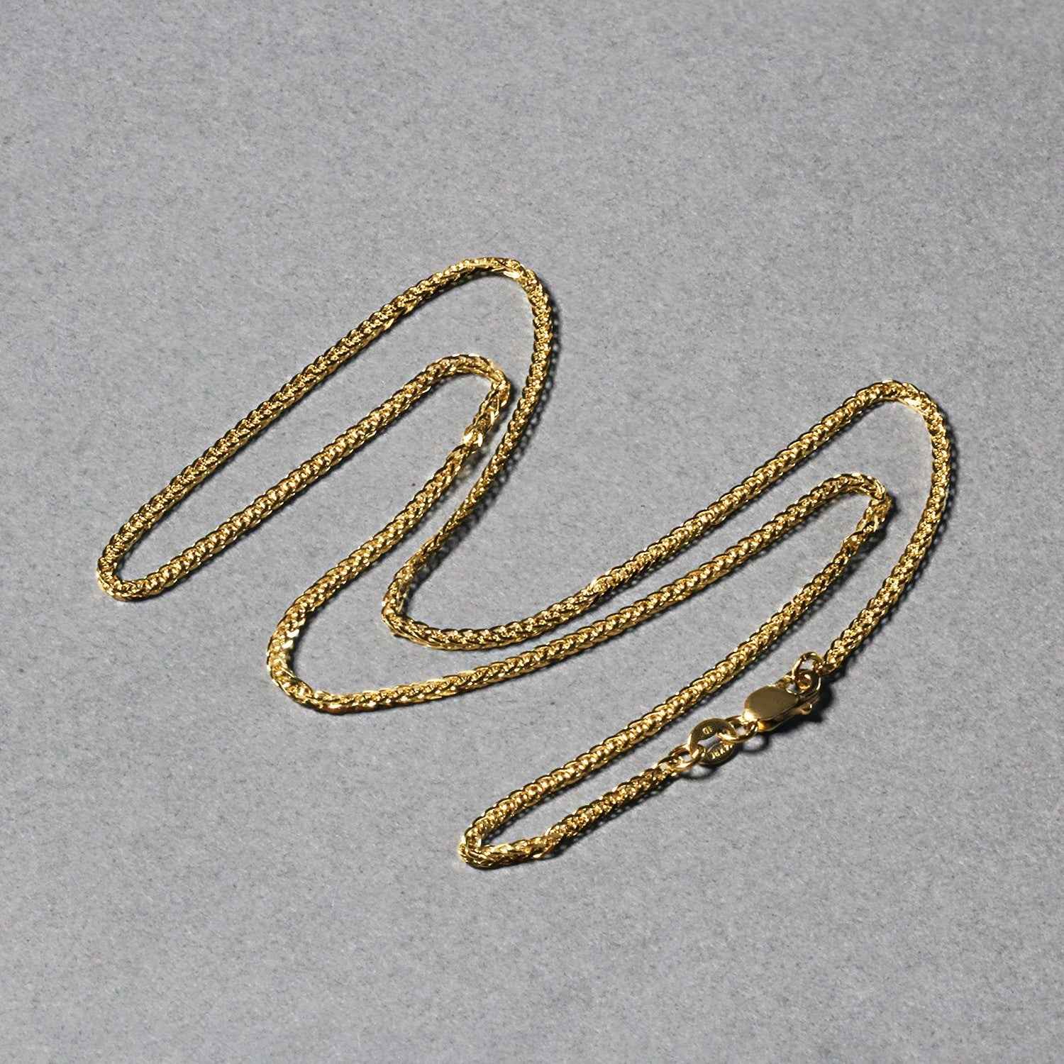 14k Yellow Gold Square Wheat Chain (1.80 mm)