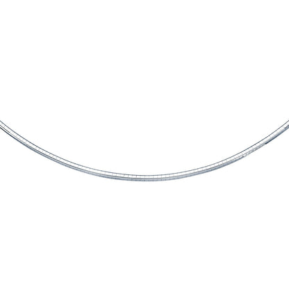 14k White Gold Chain in a Classic Omega (3 mm) by Bids.com