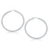 14k White Gold Polished Hoop Earrings (2x40mm) - earrings