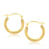 10k Yellow Gold Fancy Hoop Earrings - earrings