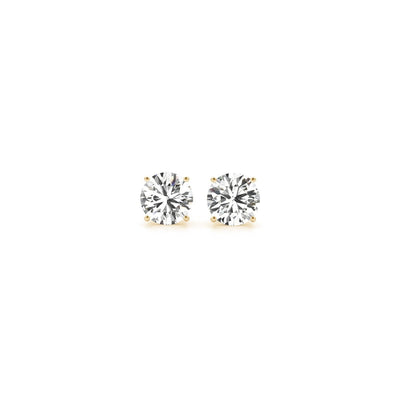 1 cttw Certified IGI Lab Grown Round Diamond Earrings 14k Yellow Gold (G/VS2) - accessories