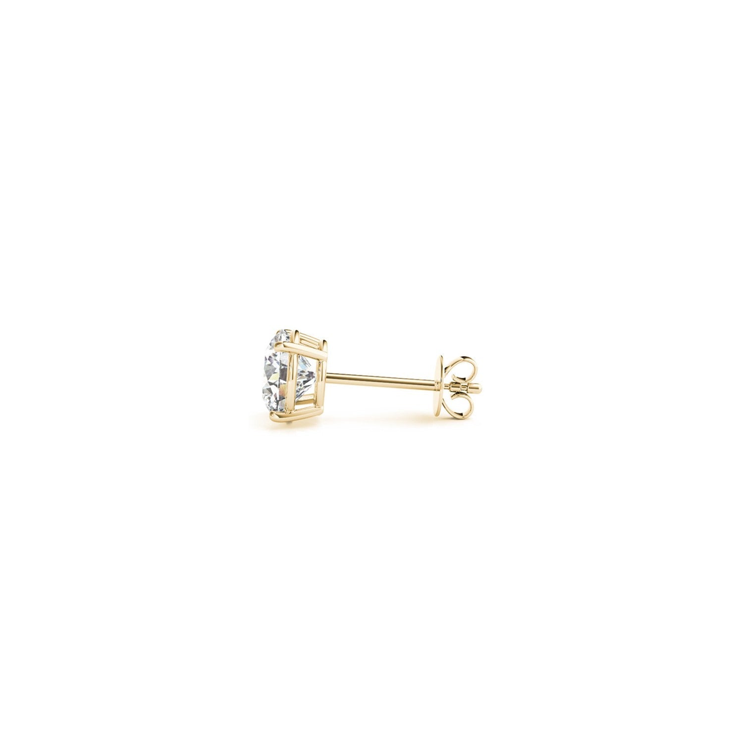 1 cttw Certified IGI Lab Grown Round Diamond Earrings 14k Yellow Gold (G/VS2) - DestGlow