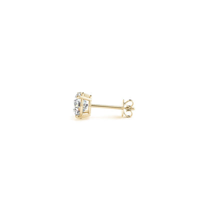 1 cttw Certified IGI Lab Grown Round Diamond Stud Earrings 14k Yellow Gold (G/VS2) 