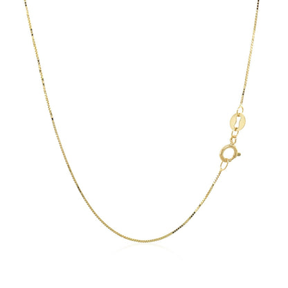 14k Yellow Gold Classic Box Chain (0.60 mm) - DestGlow