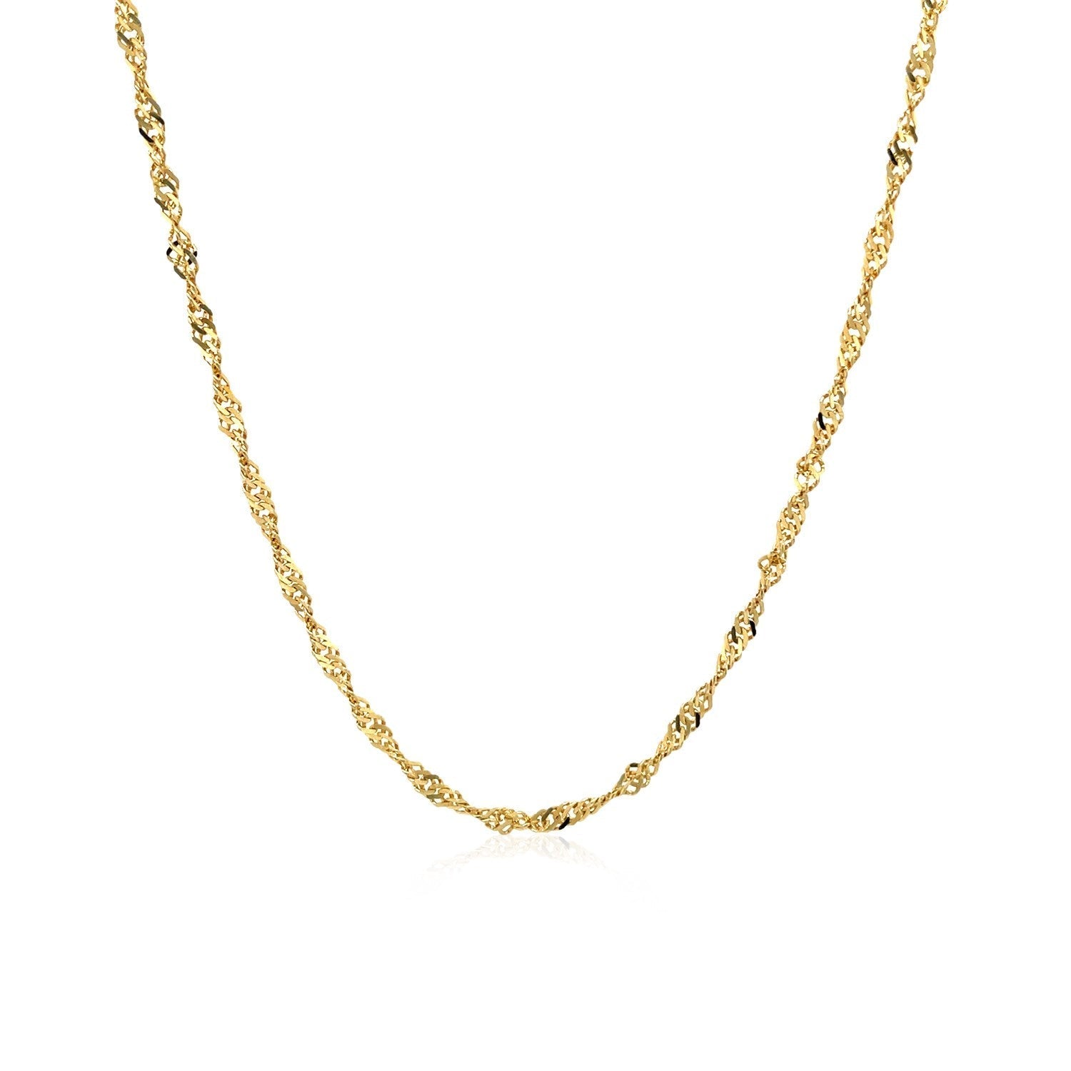 14k Yellow Gold Singapore Chain 1.7mm  DestGlow