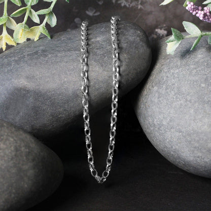 3.2mm 14k White Gold Oval Rolo Chain by Bids.com
