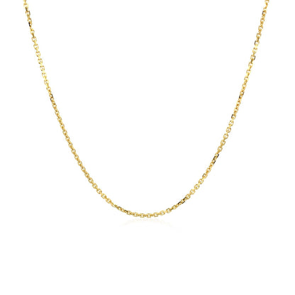 10k Yellow Gold Adjustable Cable Chain (1.10 mm) - DestGlow