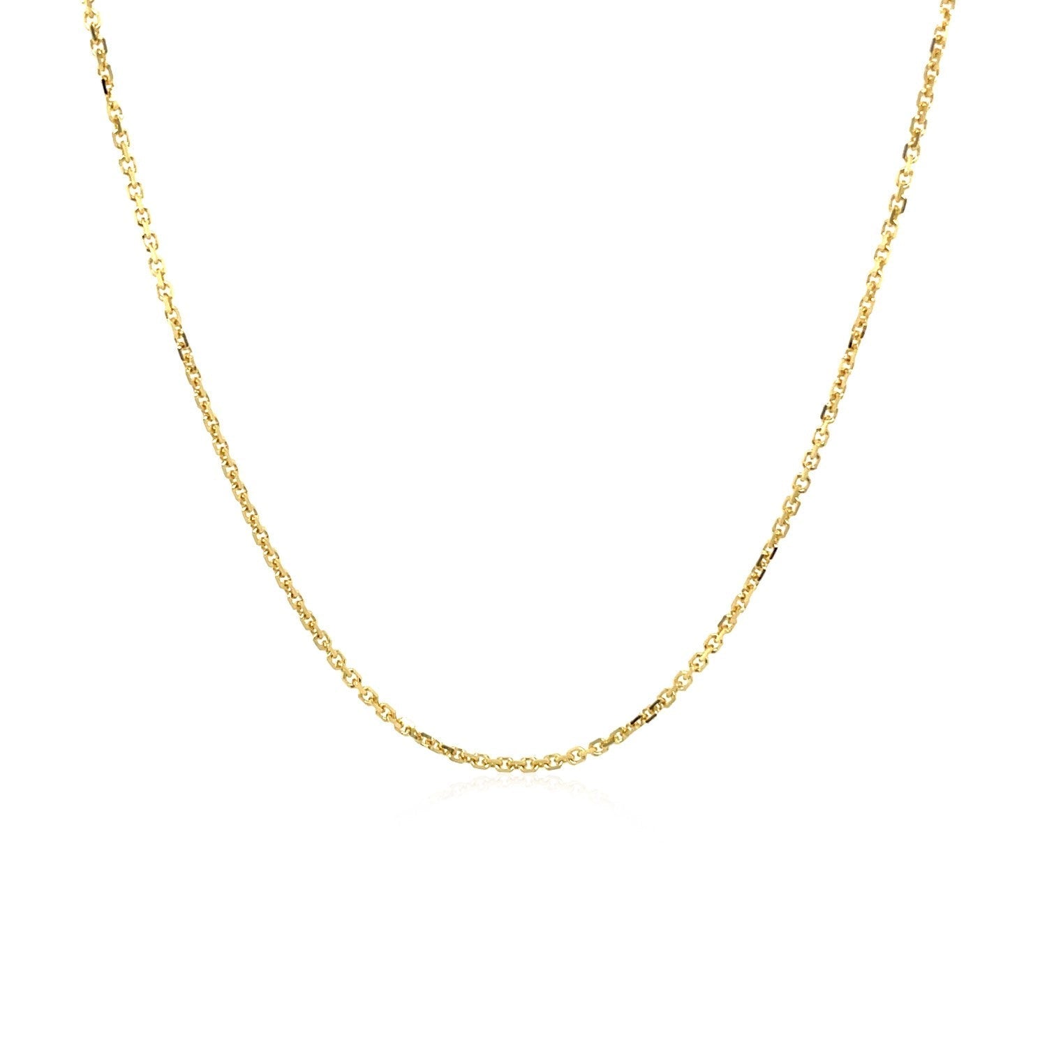 10k Yellow Gold Adjustable Cable Chain 0.9mm  DestGlow