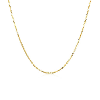 10k Yellow Gold Adjustable Cable Chain 0.9mm  DestGlow