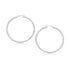 14k White Gold Polished Hoop Earrings (30 mm) - earrings