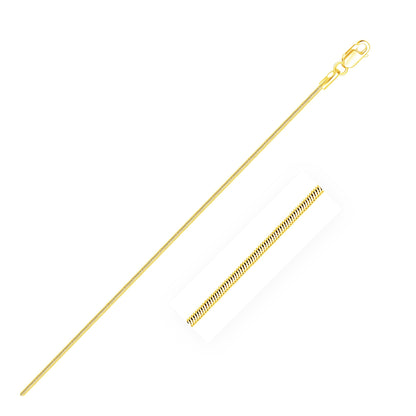 14k Yellow Gold Octagonal Shiny Snake Chain 0.8mm by Bids.com