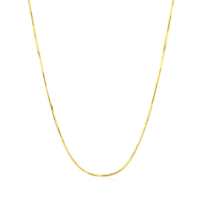 14k Yellow Gold Octagonal Shiny Snake Chain (0.85 mm) 