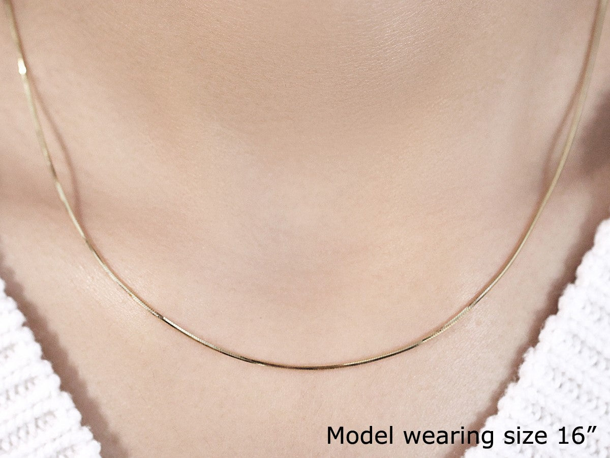 14k Yellow Gold Octagonal Shiny Snake Chain 0.8mm by Bids.com