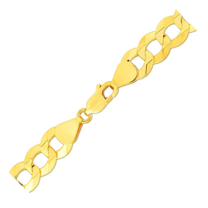 14k Yellow Gold Solid Curb Bracelet 10.0mm by Bids.com