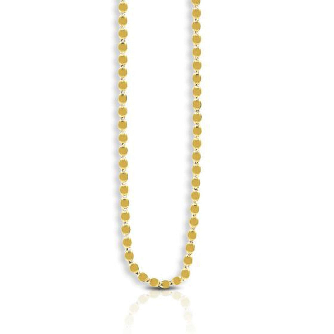 14k Yellow Gold Oval Mirror Chain (2.20 mm) by Bids.com