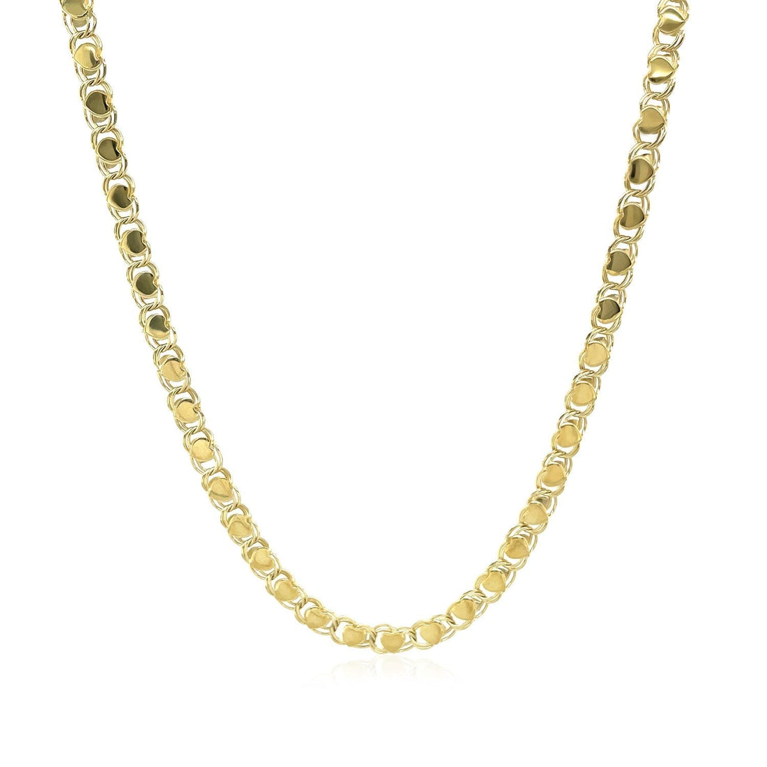 14k Yellow Gold Heart Chain (3.00 mm) 