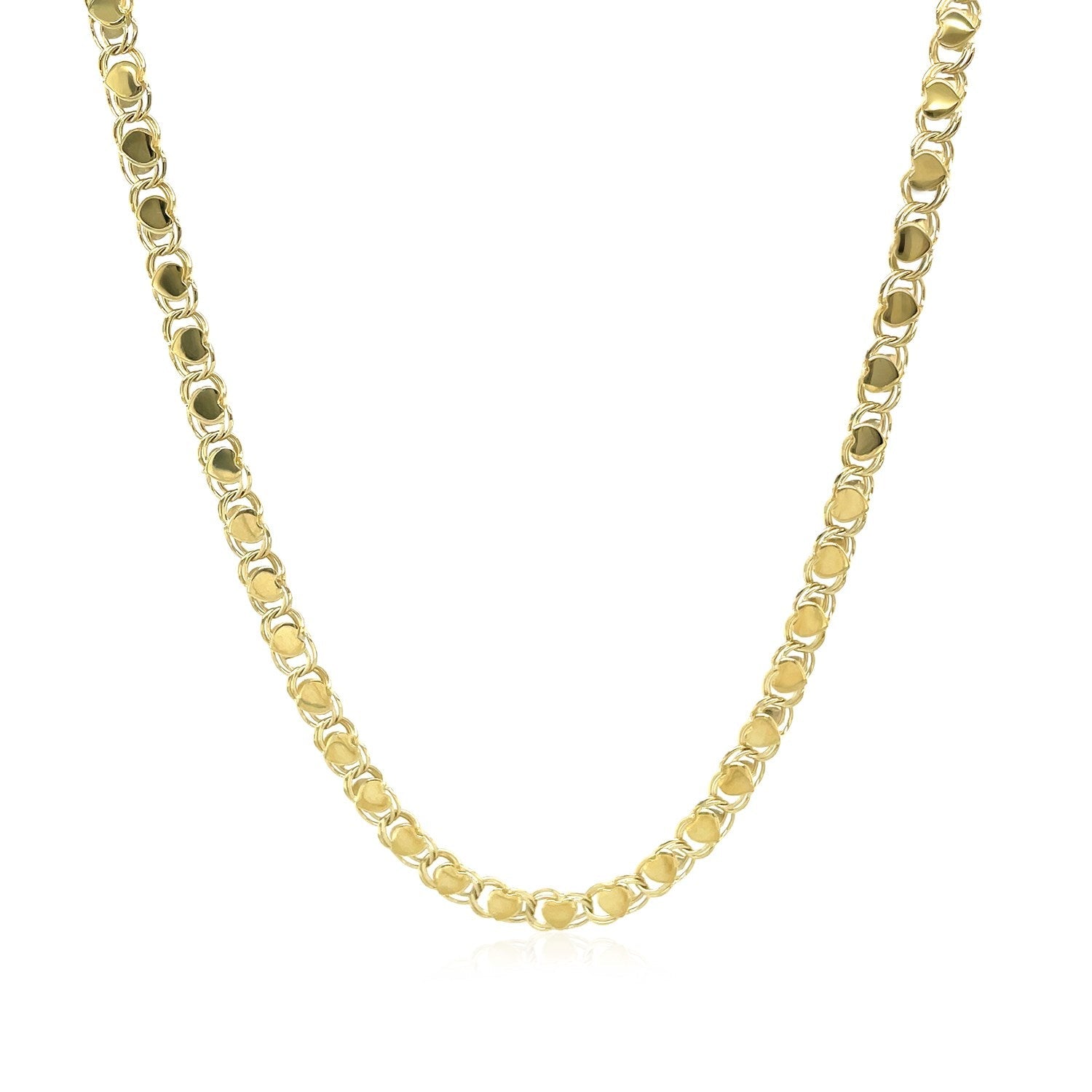 2.9mm 14k Yellow Gold Heart Chain by Bids.com