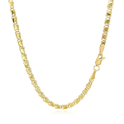 14k Yellow Gold Heart Chain (3.00 mm) 