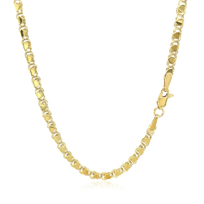 2.9mm 14k Yellow Gold Heart Chain by Bids.com