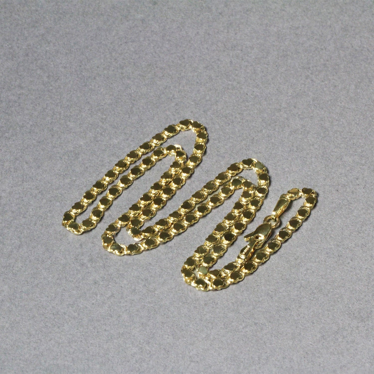 2.9mm 14k Yellow Gold Heart Chain by Bids.com