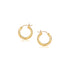 14k Yellow Gold Hoop Earring with Diamond-Cut Finish (3x20mm) by Avera Group