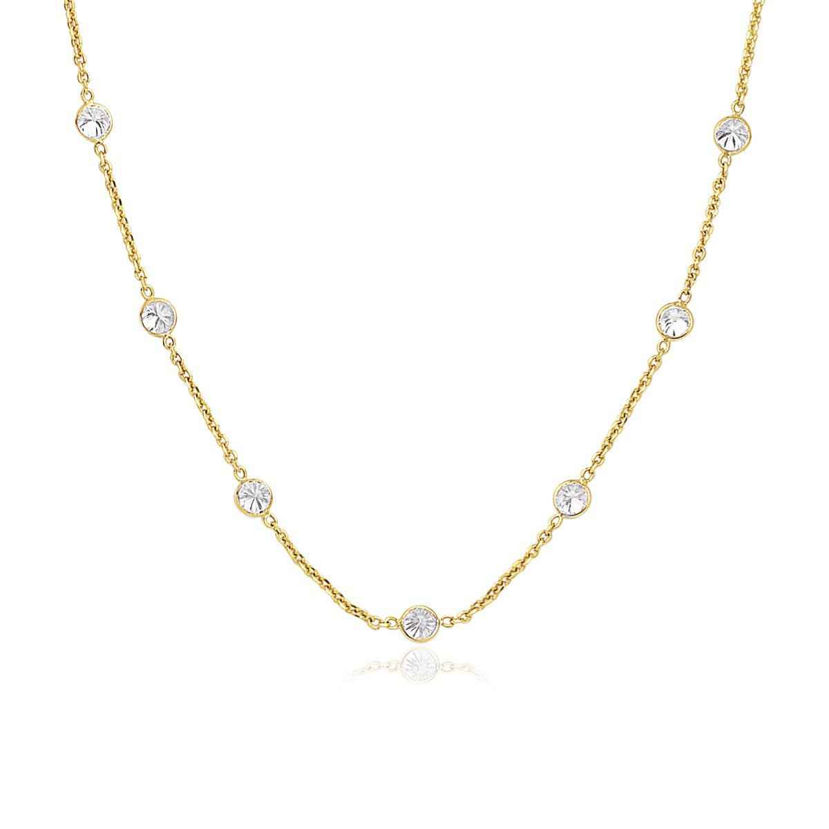 14k Yellow Gold CZ By the Yard Long Links