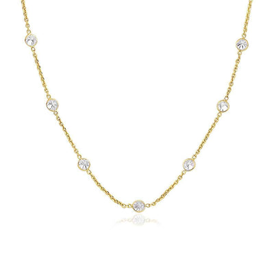 14k Yellow Gold CZ By the Yard Long Links
