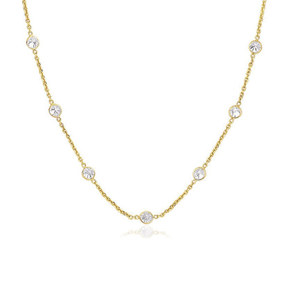 14k Yellow Gold CZ By the Yard Long Links by Bids.com