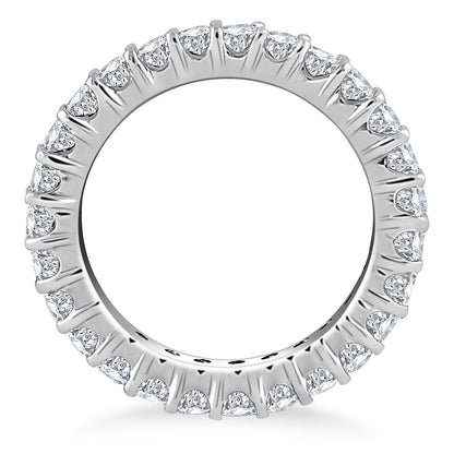 14k White Gold Common Prong Round Diamond Eternity Ring by Bids.com