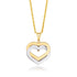 14k Two-Tone Gold Intertwined Hearts Pendant 