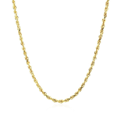 10k Yellow Gold Solid Diamond Cut Rope Chain (2.00 mm) 