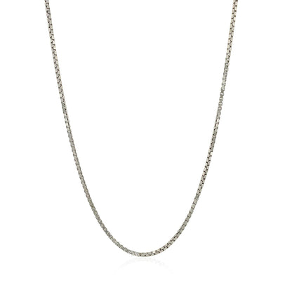 Sterling Silver 1.4mm Adjustable Box Chain (1.40 mm) - DestGlow