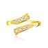 14k Yellow Gold Contemporary Cubic Zirconia Accented Toe Ring - rings