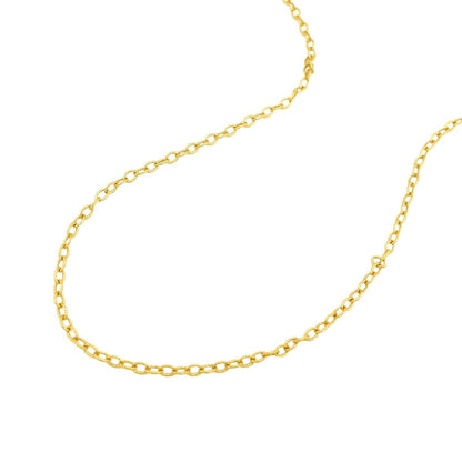 2.5mm 14k Yellow Gold Pendant Chain with Textured Links by Bids.com