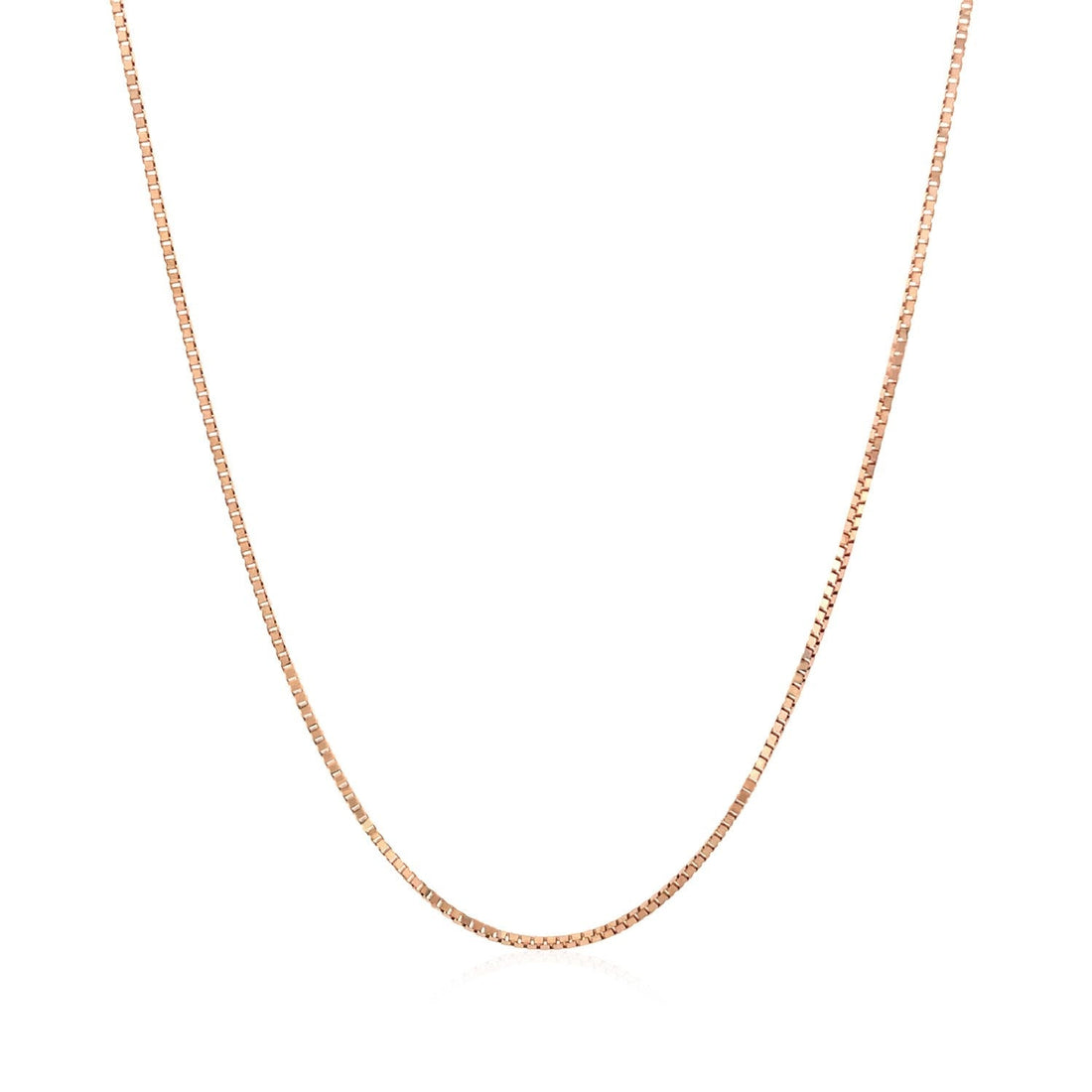 14k Rose Gold Classic Box Chain (0.73 mm) 