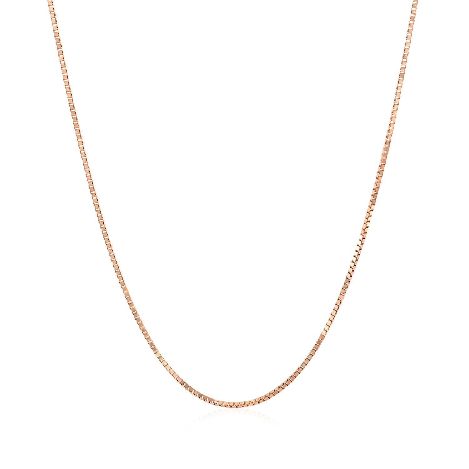 14k Rose Gold Classic Box Chain (0.73 mm) 