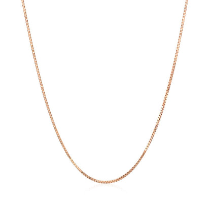 14k Rose Gold Classic Box Chain (0.73 mm) 