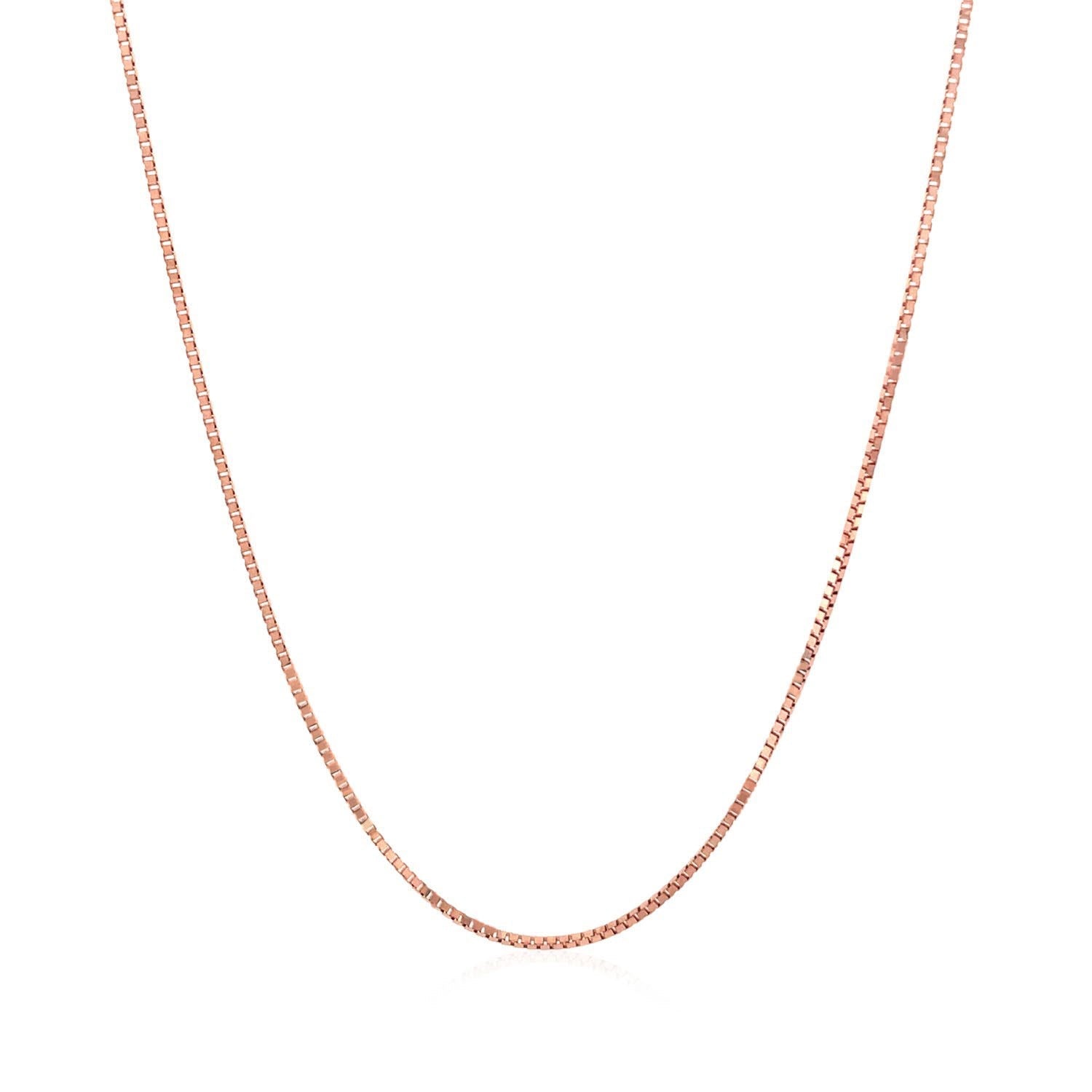 14k Rose Gold Classic Box Chain 0.8mm by Bids.com