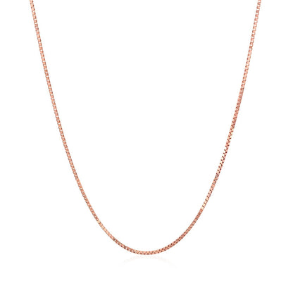 14k Rose Gold Classic Box Chain 0.8mm by Bids.com