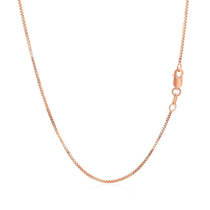 14k Rose Gold Classic Box Chain 0.8mm by Bids.com