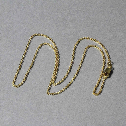 14k Yellow Gold Diamond Cut Cable Link Chain 1.4mm