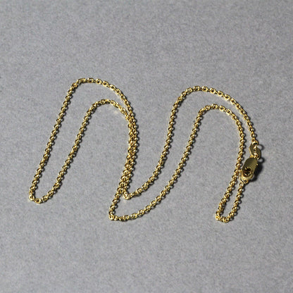 14k Yellow Gold Diamond Cut Cable Link Chain 1.4mm by Bids.com