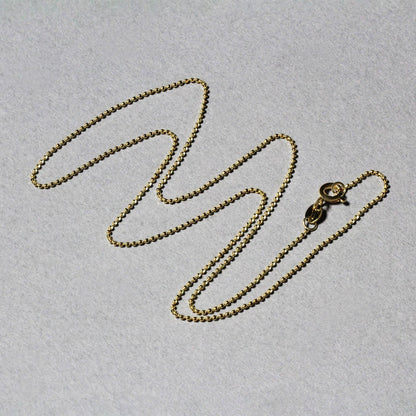14k Yellow Gold Diamond-Cut Bead Chain 1.0mm by Bids.com