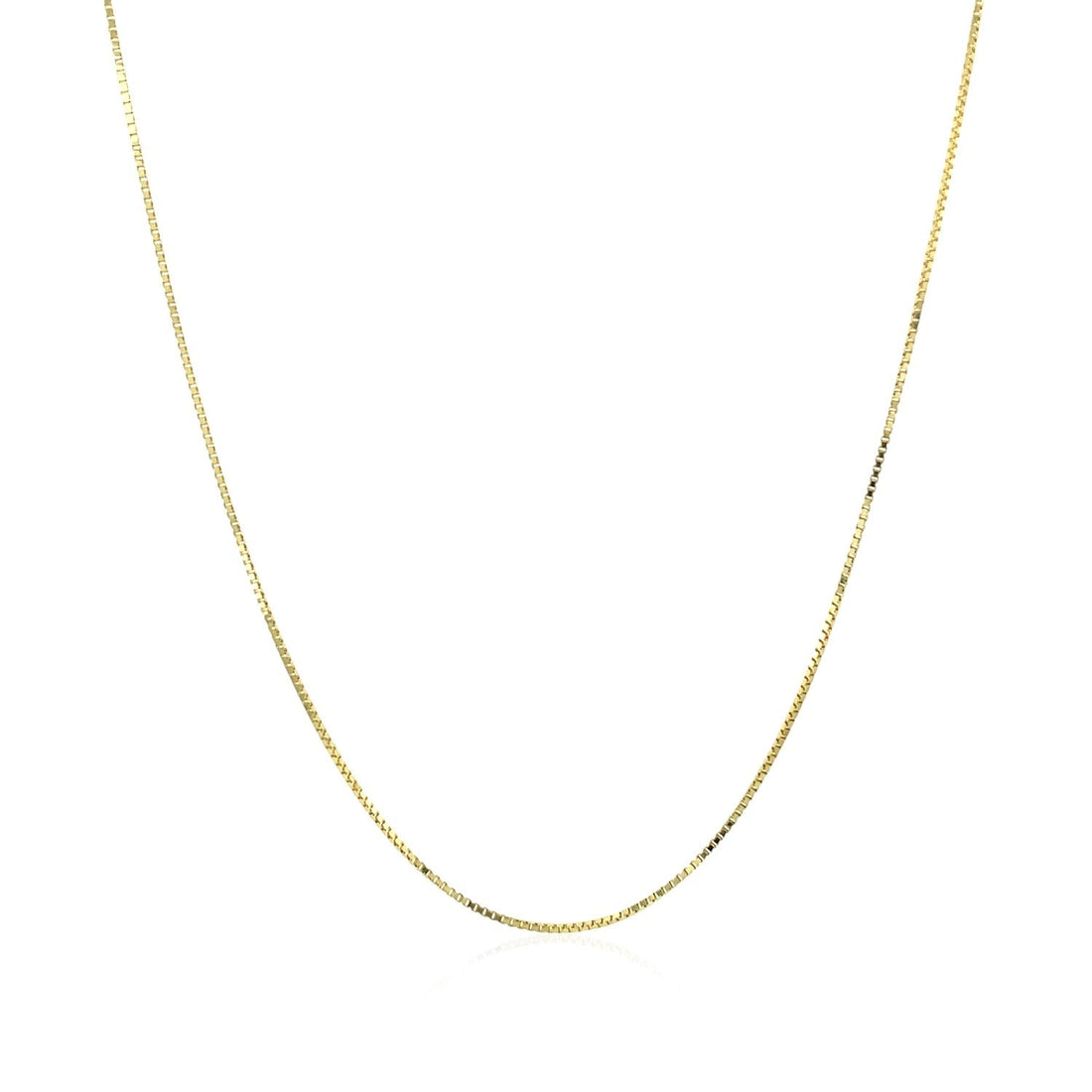 10k Yellow Gold Classic Box Chain (0.60 mm) - DestGlow