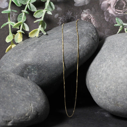 10k Yellow Gold Classic Box Chain (0.60 mm)  DestGlow