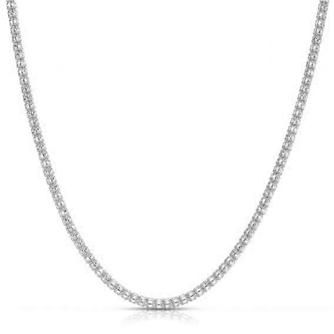 Ice Barrel Chain in 14k White Gold (3.14 mm) by Avera Group