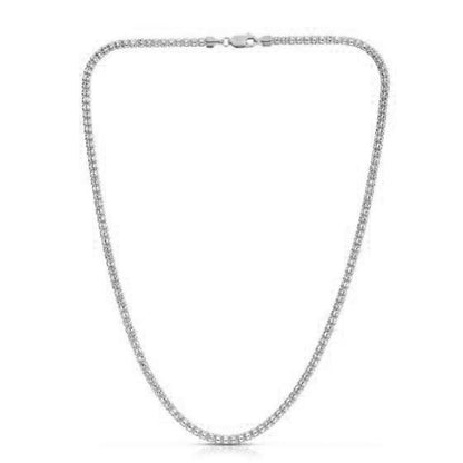 Ice Barrel Chain in 14k White Gold (3.14 mm) by Bids.com